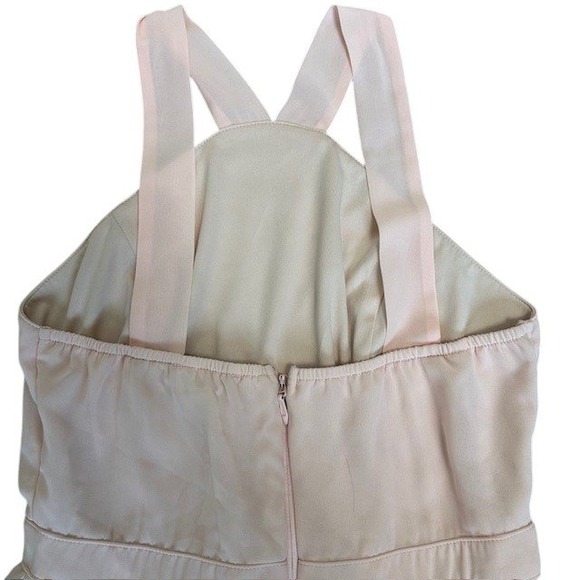 Lulus Forevermore Halter Fit and‎ Flare Dress Blush Pink Mini Dress Sz Med - Picture 11 of 16